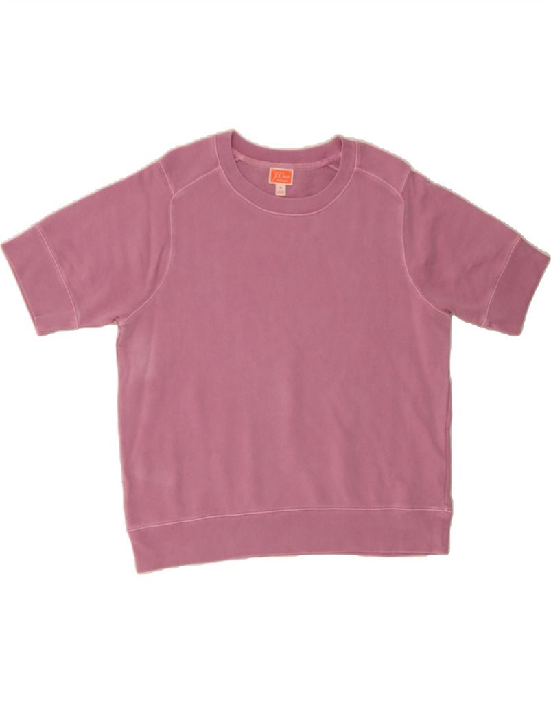 J. CREW Womens Weekend Short Sleeve Sweatshirt Jumper UK 14 Medium Pink Vintage J. Crew and Second-Hand J. Crew from Messina Hembry 