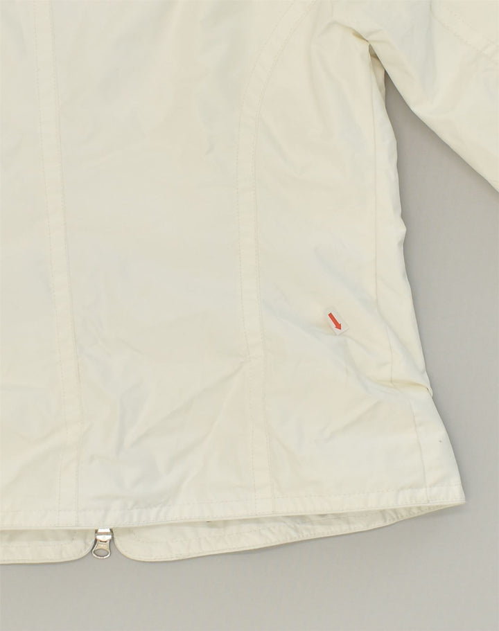 MARINA YACHTING Womens Rain Jacket IT 42 Medium White Polyester | Vintage Marina Yachting | Thrift | Second-Hand Marina Yachting | Used Clothing | Messina Hembry 