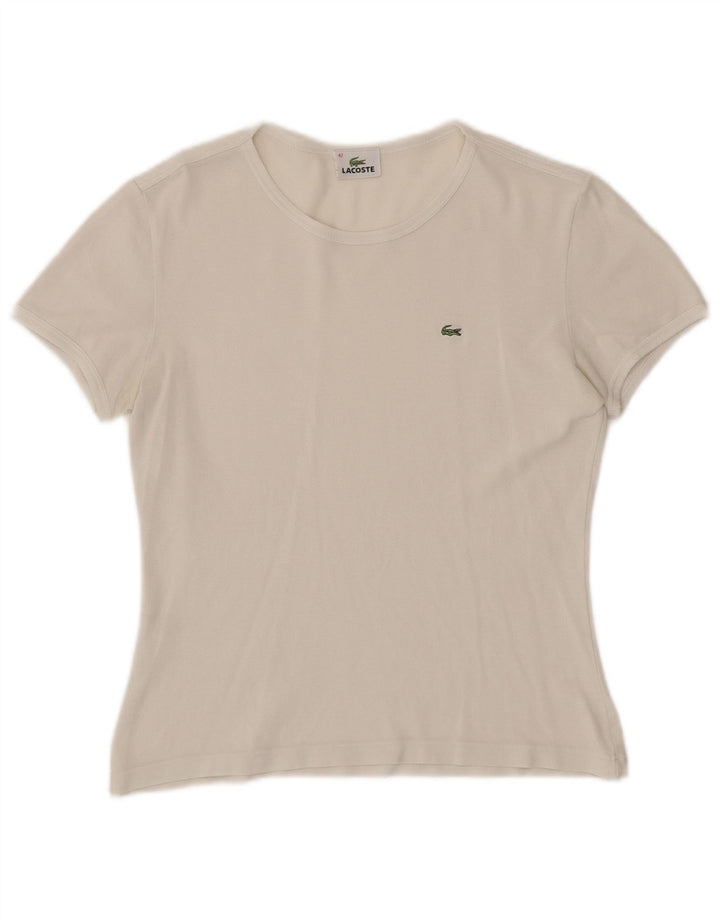 LACOSTE Womens T-Shirt Top Size 42 Large White