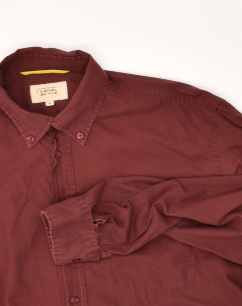 CAMEL ACTIVE Mens Shirt Medium Burgundy Cotton | Vintage Camel Active | Thrift | Second-Hand Camel Active | Used Clothing | Messina Hembry 