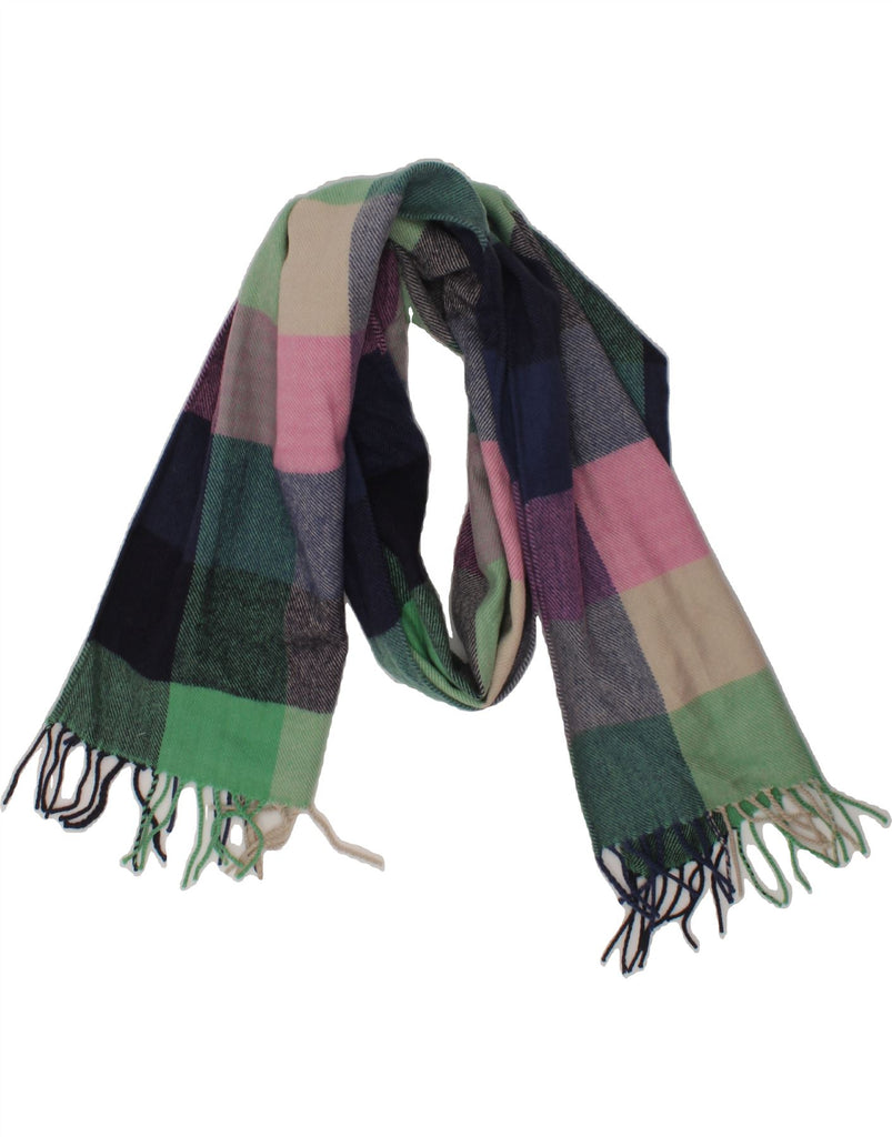 JOULES Womens Rectangle Scarf One Size Multicoloured Check Polyacrylic | Vintage Joules | Thrift | Second-Hand Joules | Used Clothing | Messina Hembry 