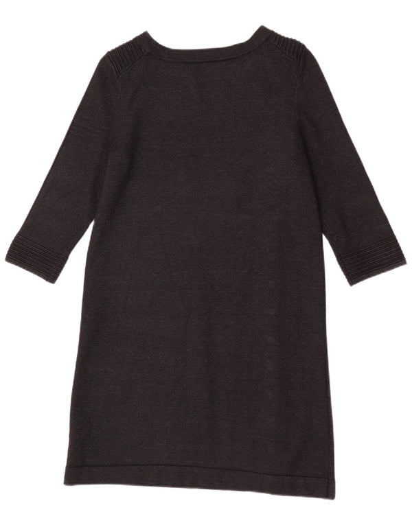 Phase Eight Womens 3/4 Sleeve Jumper Dress UK 10 Small Black Viscose
