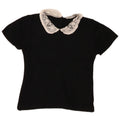 Marks & Spencer Womens Crop Blouse Top UK 12 Medium Black