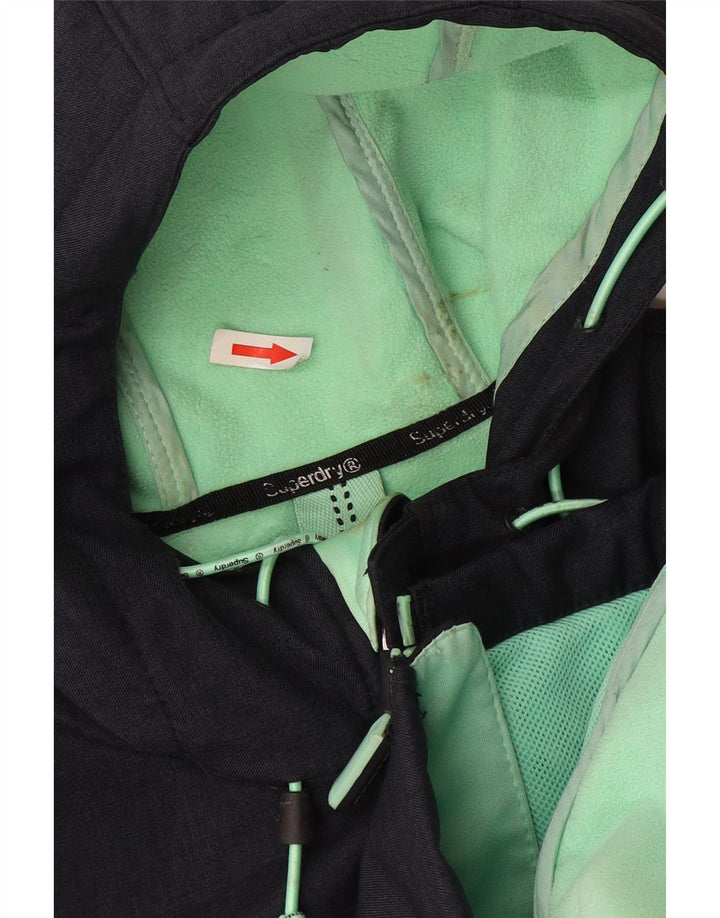 Superdry Mens Windtrekker Hooded Windbreaker Jacket UK 38 Medium Navy Blue