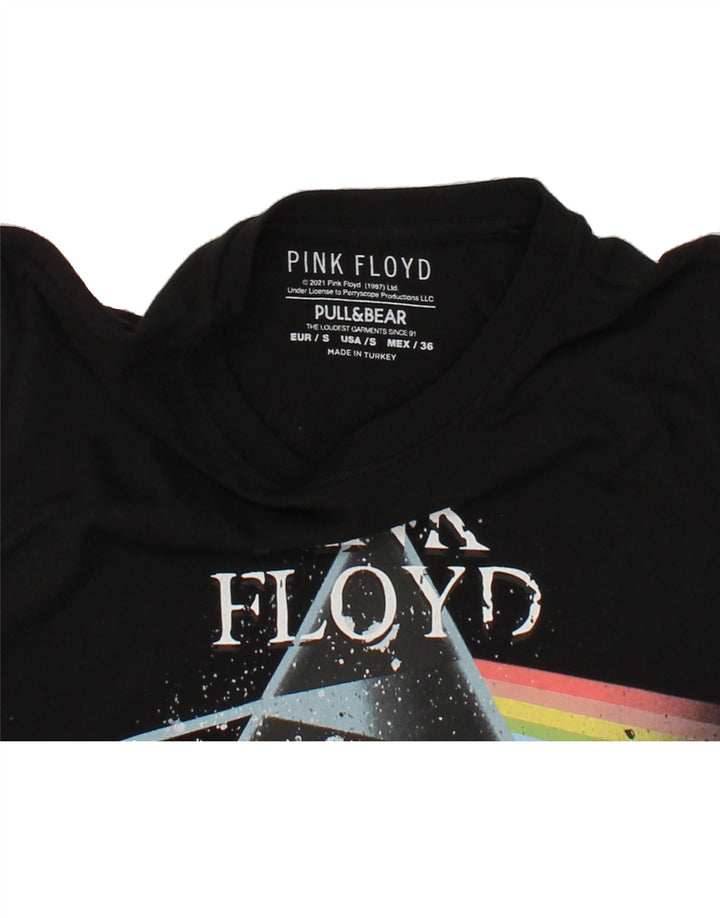 PULL & BEAR Mens Graphic T-Shirt Top Small Black Cotton Vintage Pull & Bear and Second-Hand Pull & Bear from Messina Hembry 