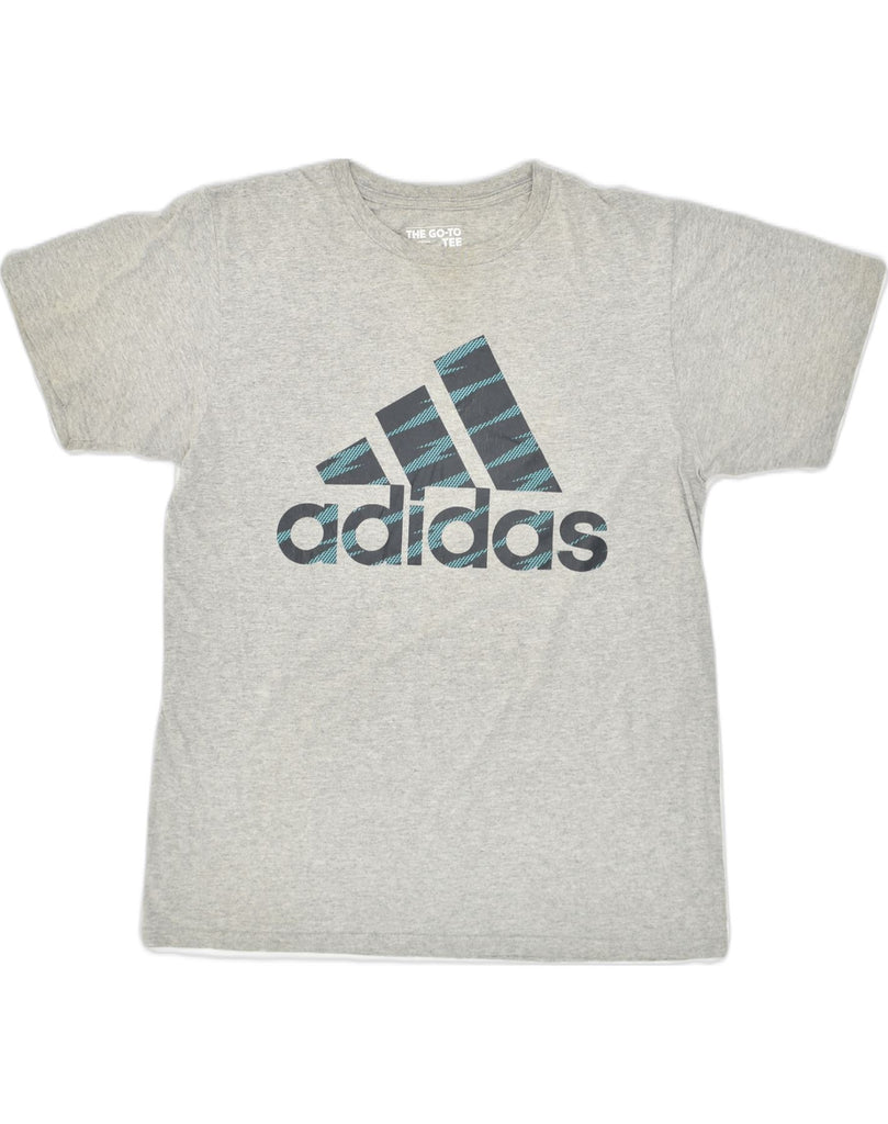 ADIDAS Mens Graphic T-Shirt Top Medium Grey Cotton | Vintage Adidas | Thrift | Second-Hand Adidas | Used Clothing | Messina Hembry 