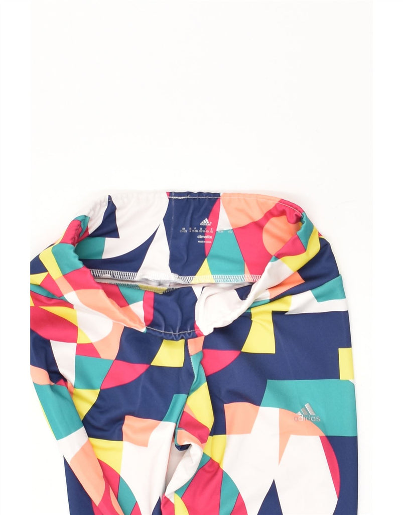 ADIDAS Girls Climalite Capri Leggings 11-12 Years Multicoloured Geometric | Vintage Adidas | Thrift | Second-Hand Adidas | Used Clothing | Messina Hembry 