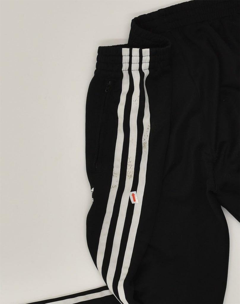 ADIDAS Womens Tracksuit Trousers UK 10 Small Black Polyester | Vintage Adidas | Thrift | Second-Hand Adidas | Used Clothing | Messina Hembry 