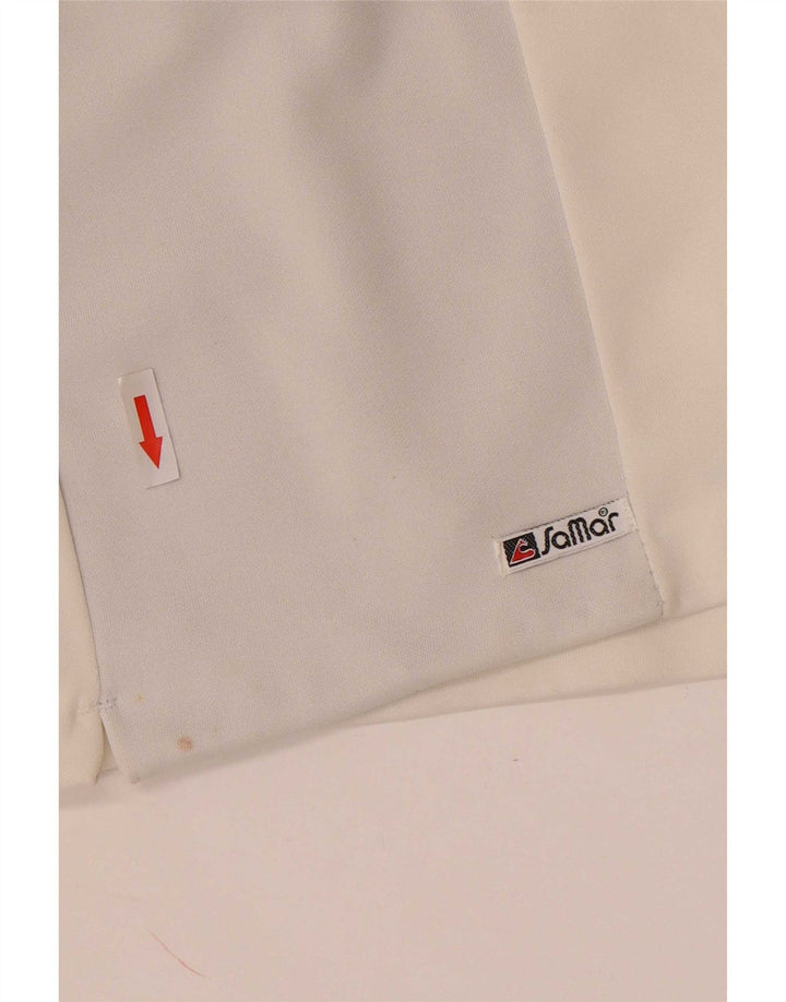 Samar Mens Chino Shorts IT 54 2XL W34 White Colourblock Polyester