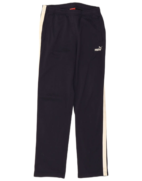 Puma Mens Tracksuit Trousers Small Navy Blue Colourblock