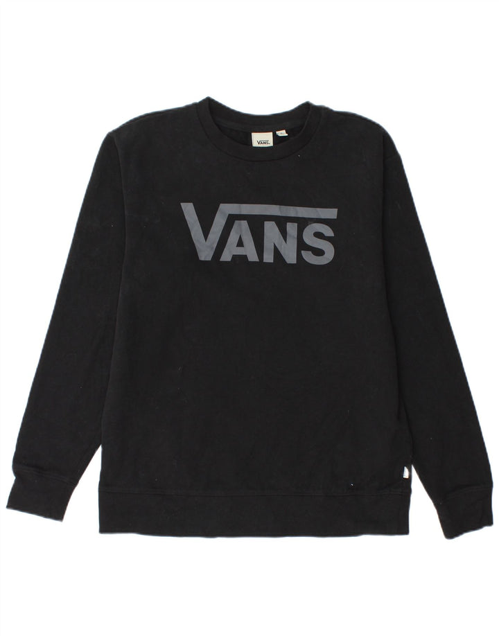 Vans Mens Graphic Sweatshirt Jumper Small Black Cotton