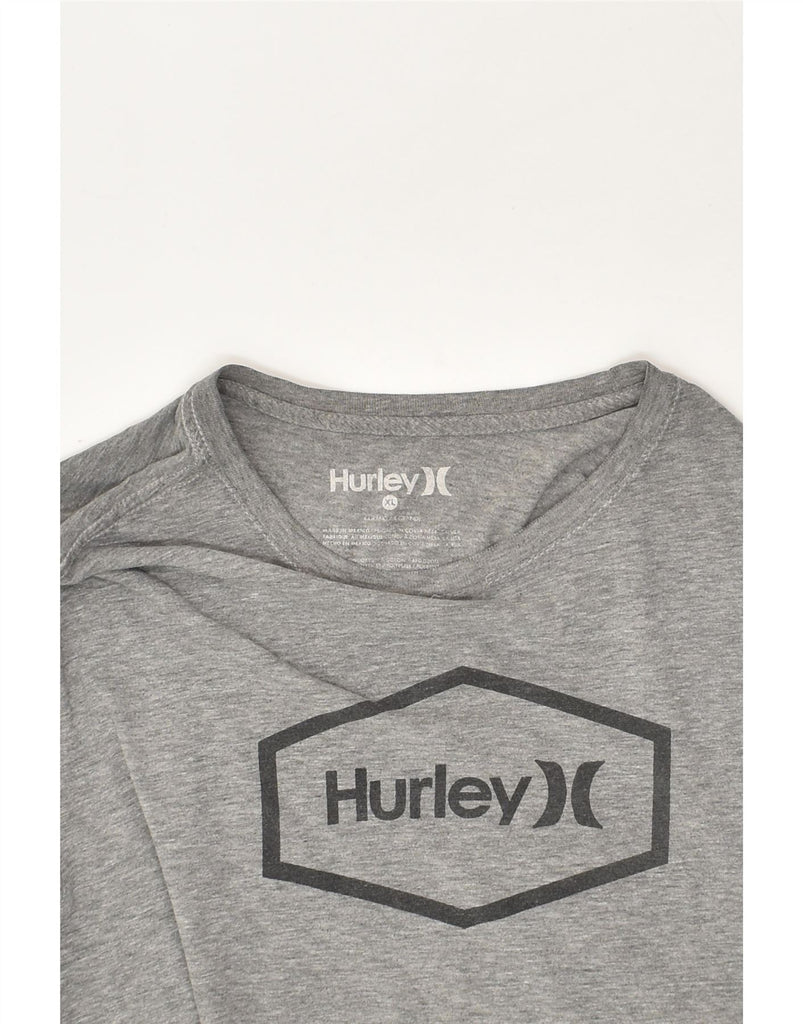 HURLEY Mens Graphic T-Shirt Top XL Grey Cotton | Vintage Hurley | Thrift | Second-Hand Hurley | Used Clothing | Messina Hembry 