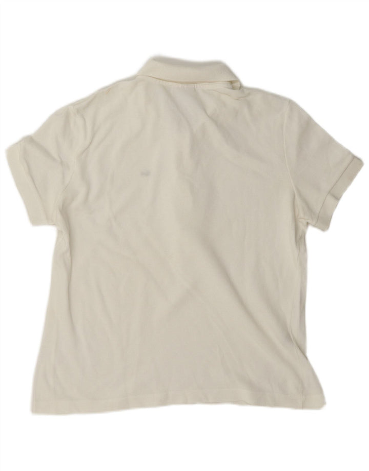 Lacoste Womens Polo Shirt Size 46 XL White Cotton