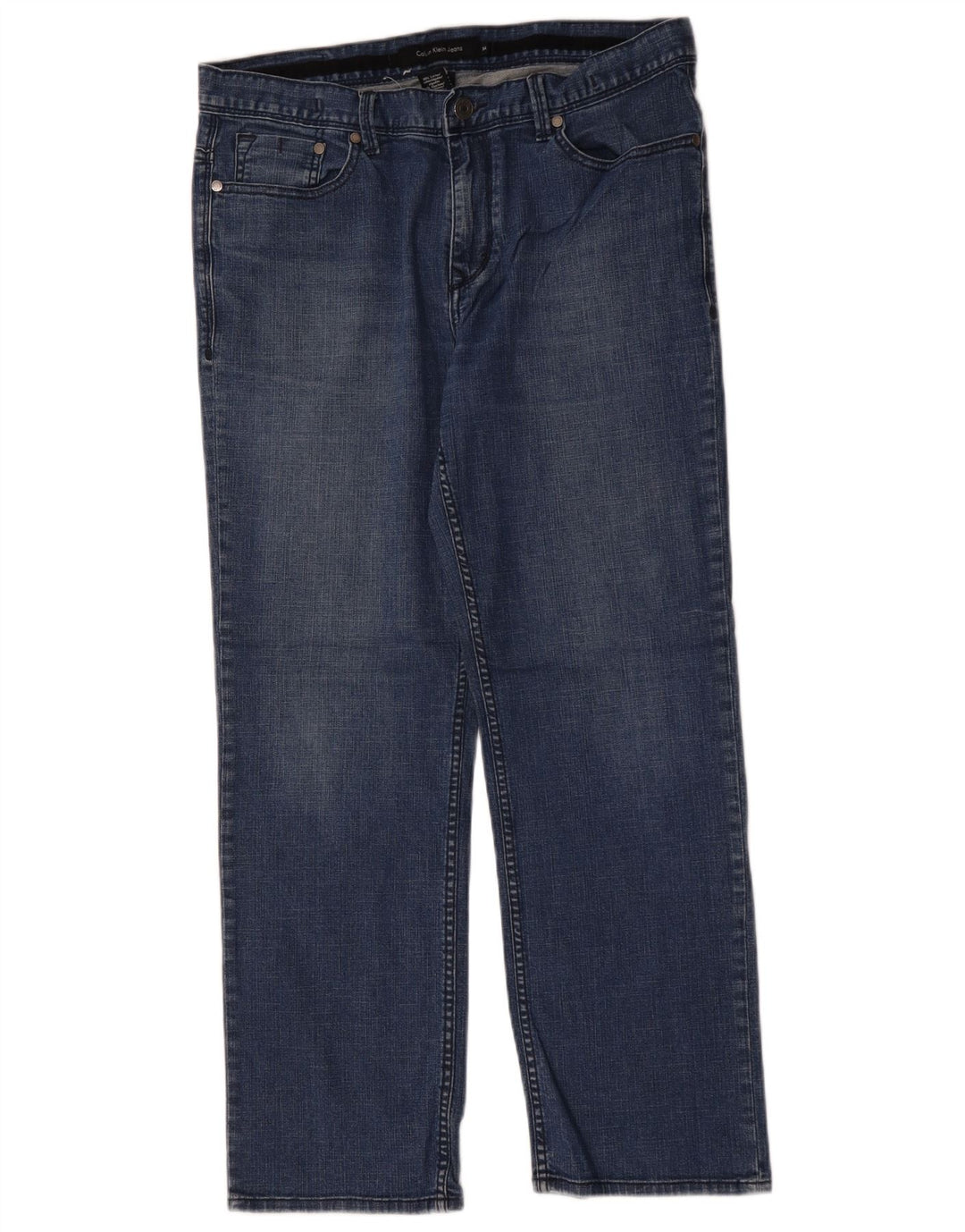 CALVIN KLEIN Mens Straight Jeans W34 L30 Blue Cotton