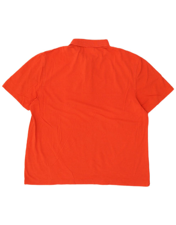 Lacoste Mens Polo Shirt Size 7 2XL Orange Cotton