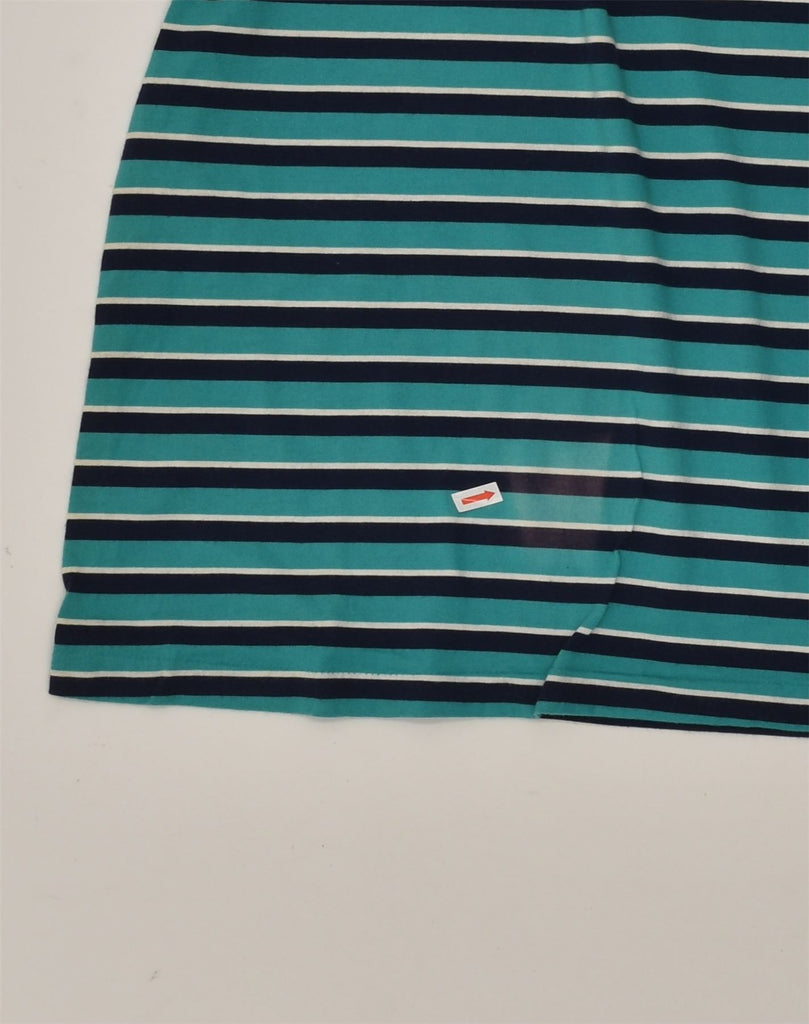 L.L.BEAN Mens Polo Shirt Medium Turquoise Striped Cotton | Vintage L.L.Bean | Thrift | Second-Hand L.L.Bean | Used Clothing | Messina Hembry 