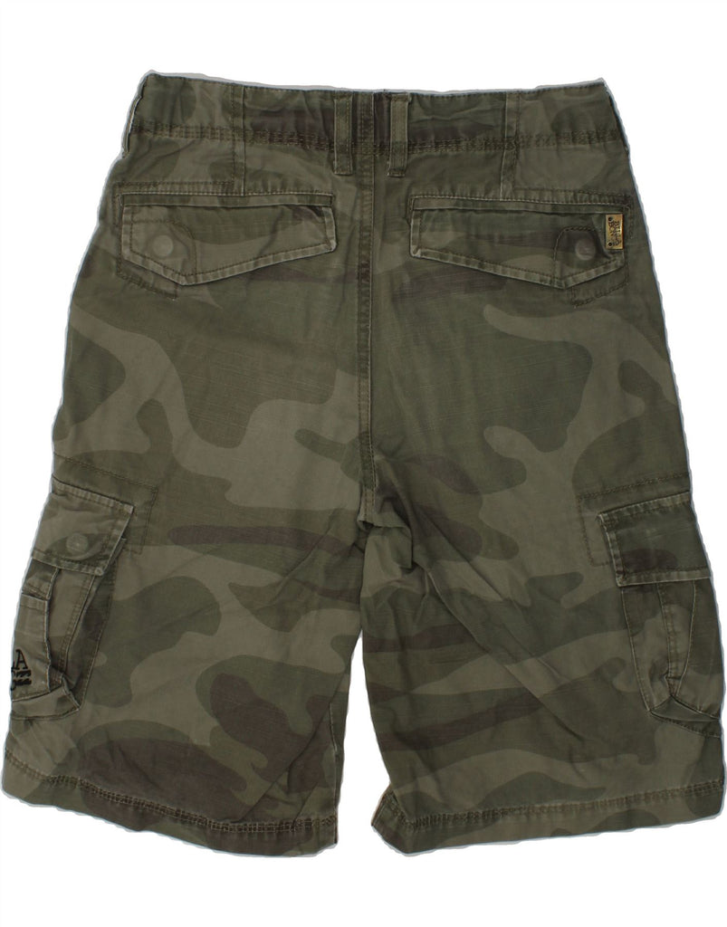 BILLABONG Boys Cargo Shorts 11-12 Years W26 Khaki Camouflage Cotton | Vintage Billabong | Thrift | Second-Hand Billabong | Used Clothing | Messina Hembry 