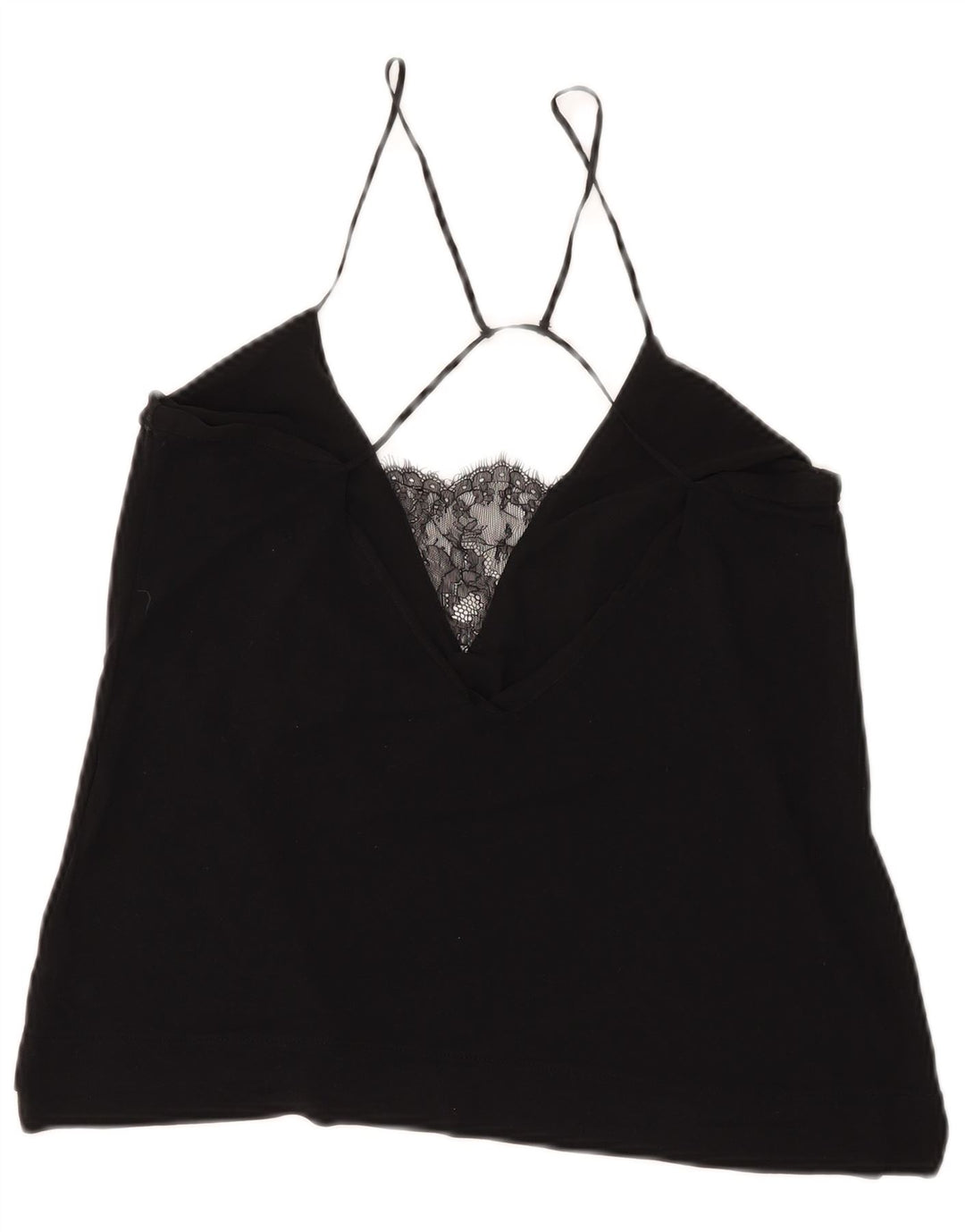 Zara Womens Halter Top UK 12 Medium Black