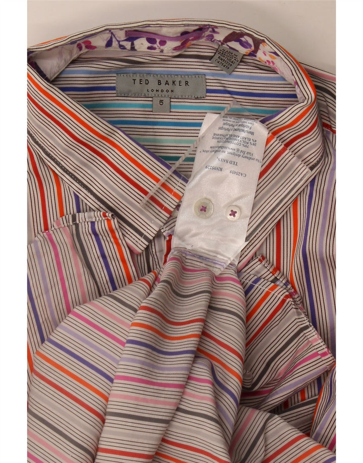 Ted Baker Mens Shirt Size 5 XL Multicoloured Striped Cotton