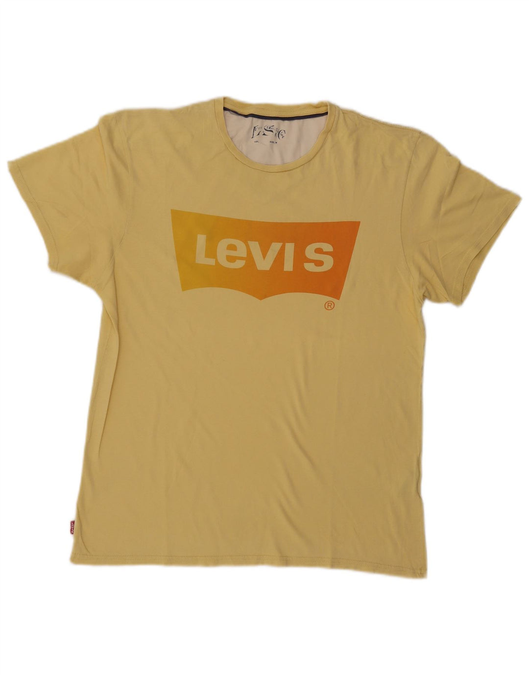 Levi's Mens Graphic T-Shirt Top Medium Yellow Cotton