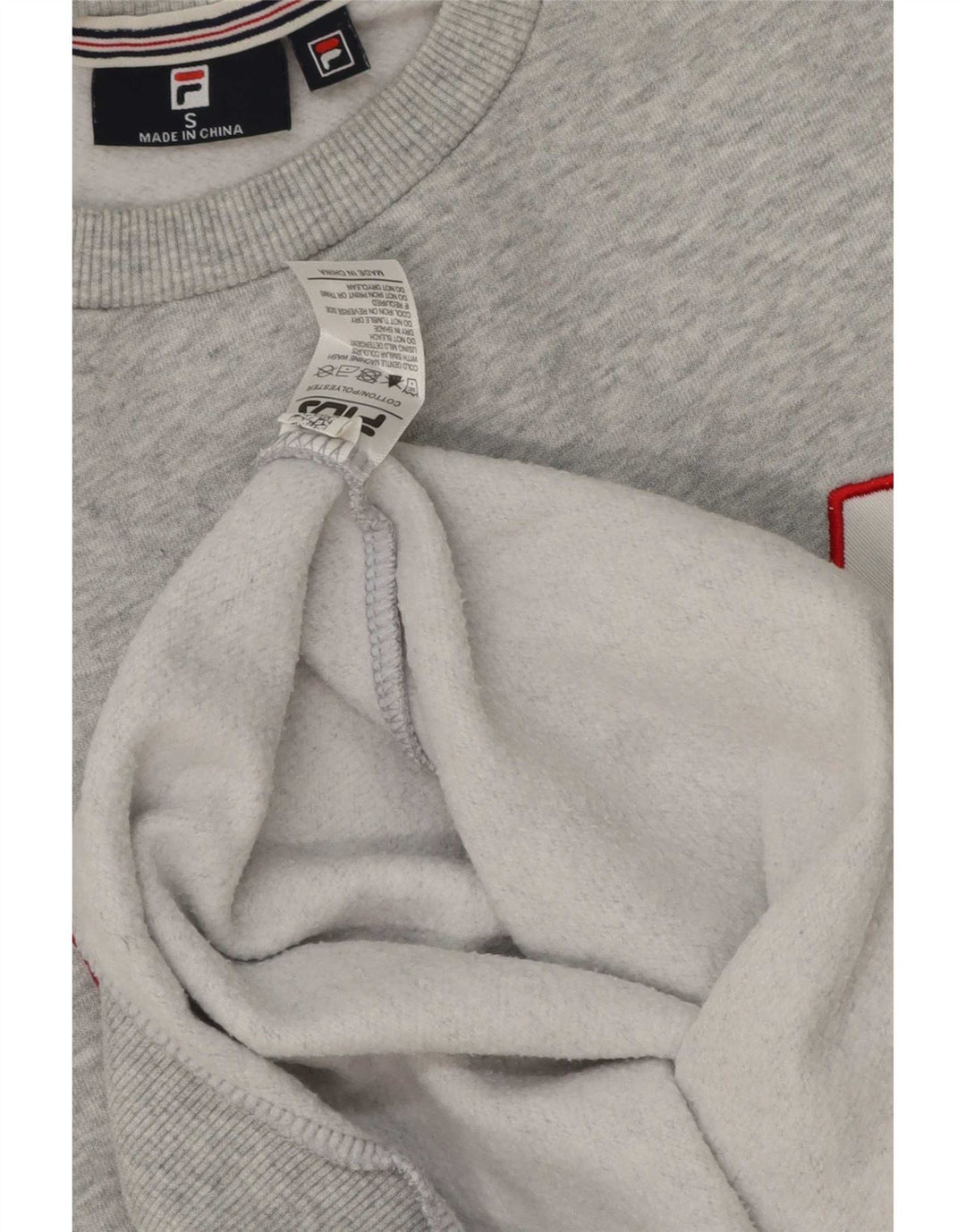 Fila Mens Graphic Sweatshirt Jumper Small Grey Cotton