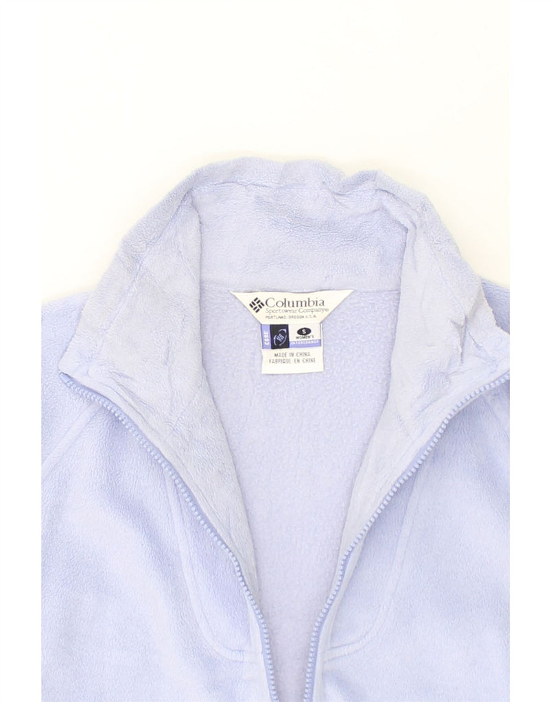 COLUMBIA Womens Fleece Jacket UK 10 Small Blue Polyester | Vintage Columbia | Thrift | Second-Hand Columbia | Used Clothing | Messina Hembry 