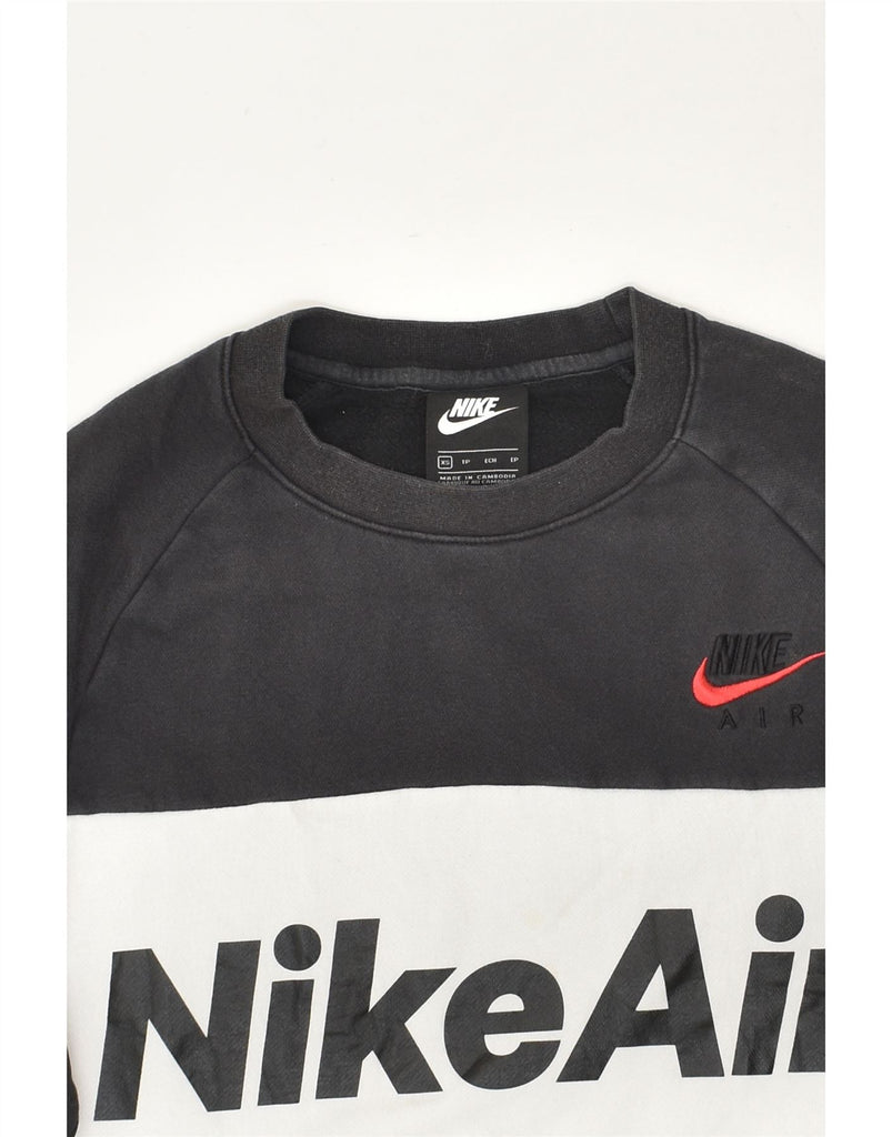 NIKE Mens Air Graphic Sweatshirt Jumper XS Black Cotton | Vintage Nike | Thrift | Second-Hand Nike | Used Clothing | Messina Hembry 