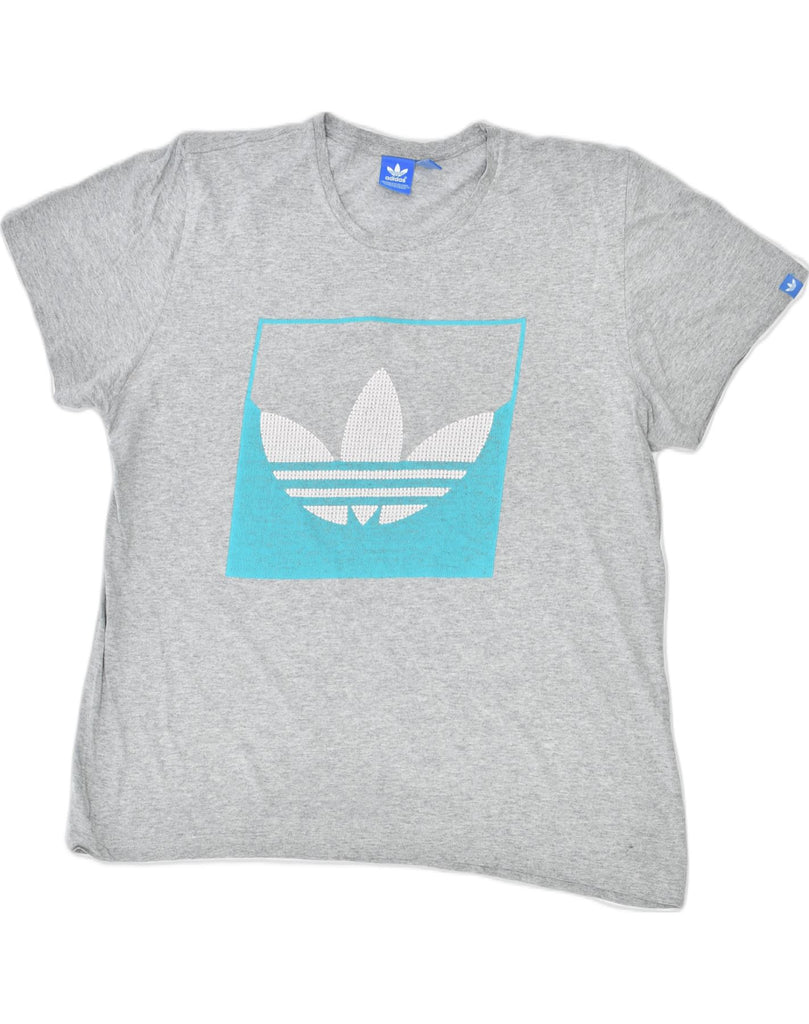 ADIDAS Mens Graphic T-Shirt Top XL Grey Cotton | Vintage | Thrift | Second-Hand | Used Clothing | Messina Hembry 