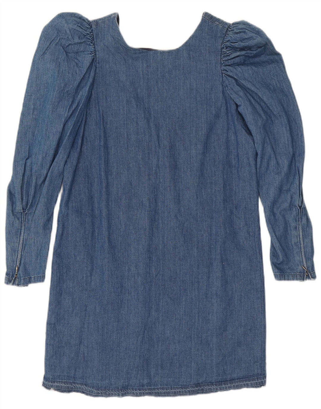 Vintage Womens Long Sleeve Denim Dress UK 12 Medium Blue