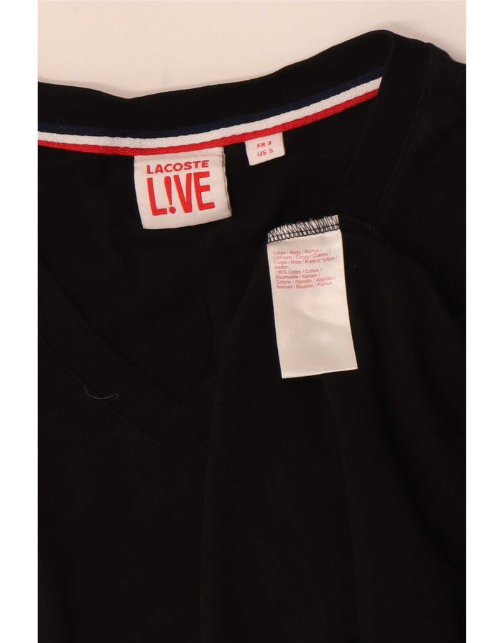 Lacoste Mens T-Shirt Top Size 3 Small Black Cotton
