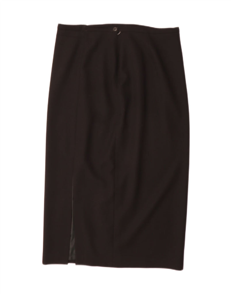 PRESEN Womens Pencil Skirt UK 20 2XL W36  Black Wool Vintage Presen and Second-Hand Presen from Messina Hembry 