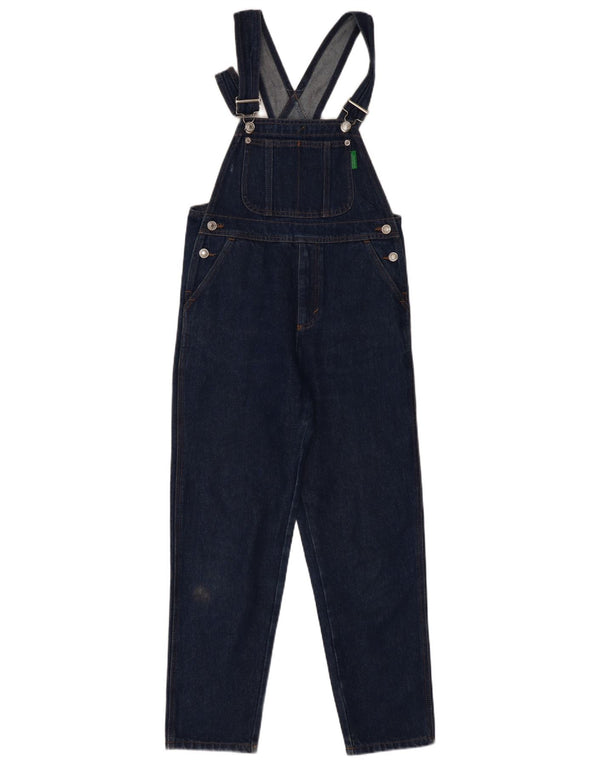 Benetton Girls Dungarees Slim Jeans 9-10 Years W28 L26 Navy Blue Cotton