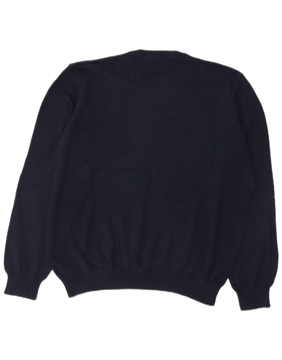 Marks & Spencer Mens V-Neck Jumper Sweater 2XL Navy Blue Cotton