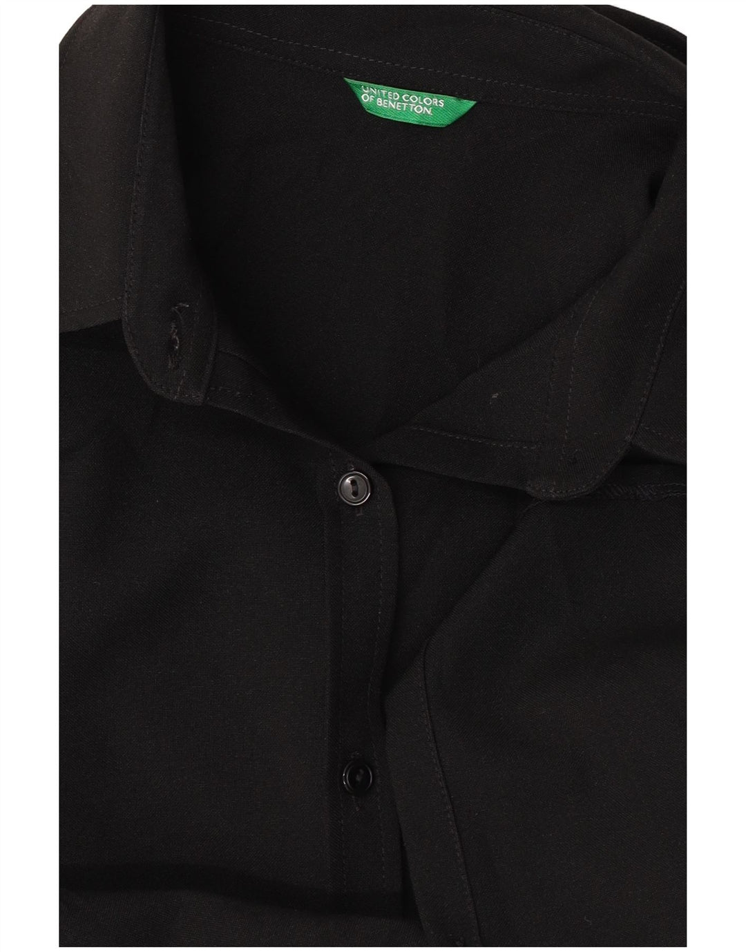 Benetton Womens Shirt UK 14 Large Black