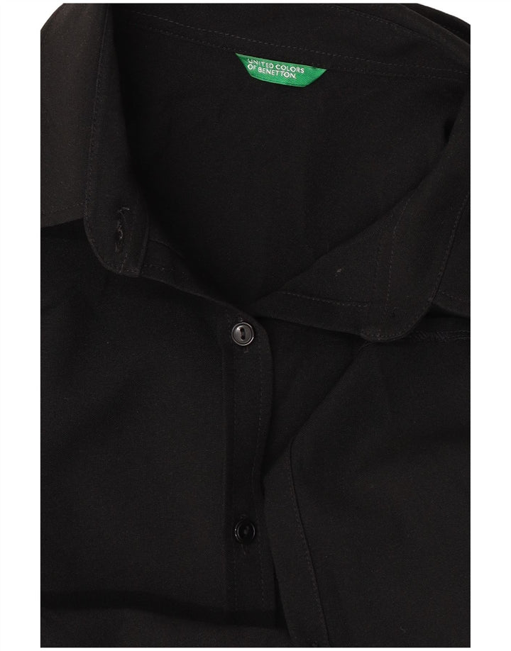 Benetton Womens Shirt UK 14 Large Black