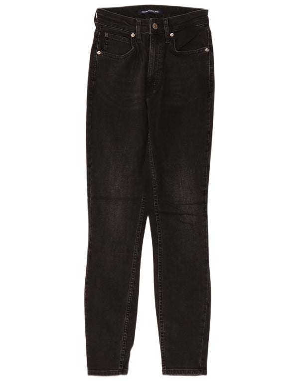 Calvin Klein Womens Skinny Jeans  W26 L30 Black Cotton