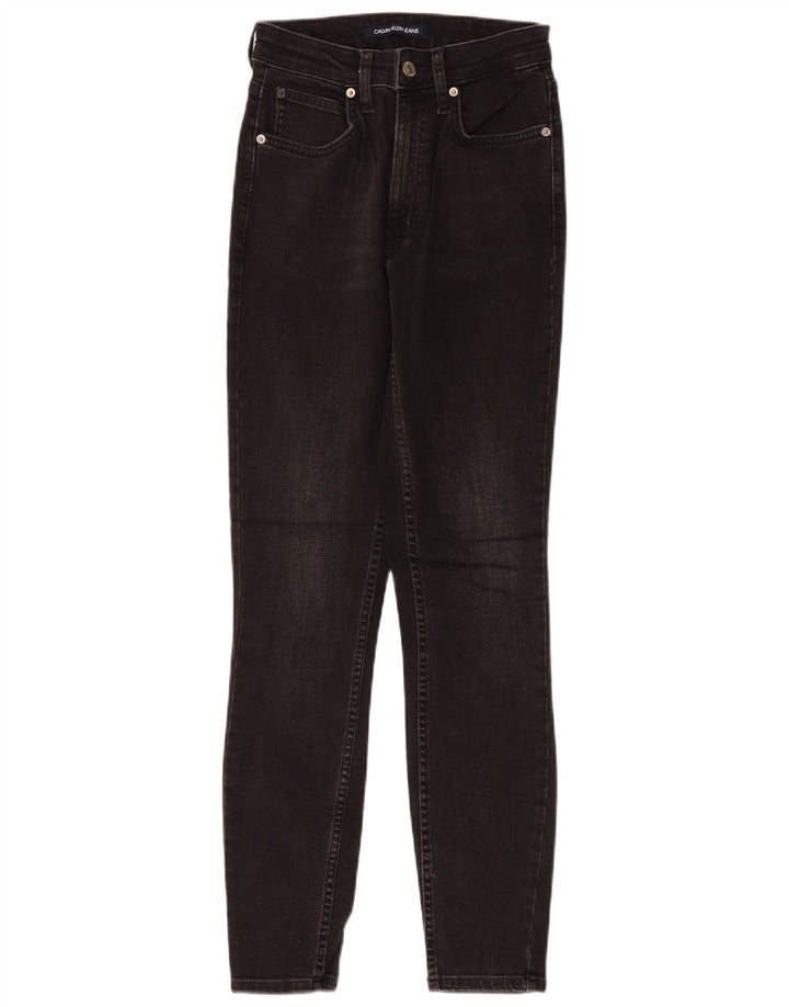 Calvin Klein Womens Skinny Jeans  W26 L30 Black Cotton