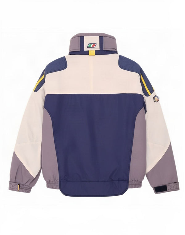 Asics Mens Ski Jacket UK 40 Large Navy Blue Colourblock Nylon