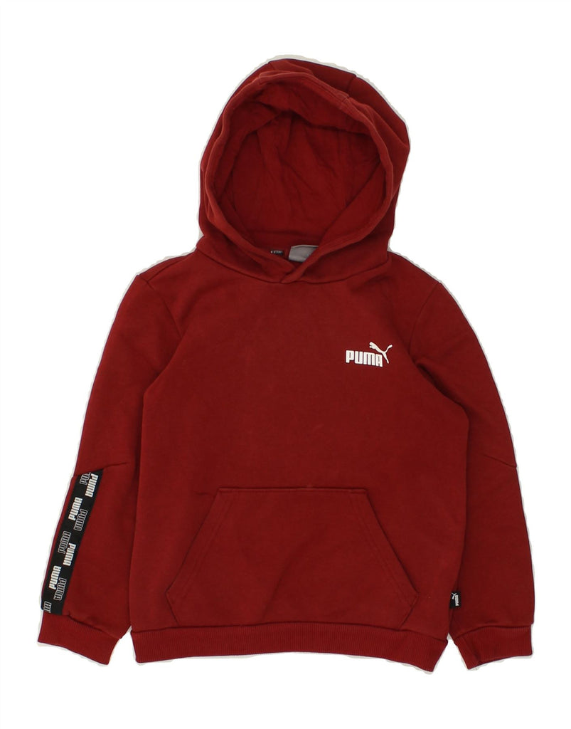 PUMA Boys Graphic Hoodie Jumper 7-8 Years Red | Vintage Puma | Thrift | Second-Hand Puma | Used Clothing | Messina Hembry 