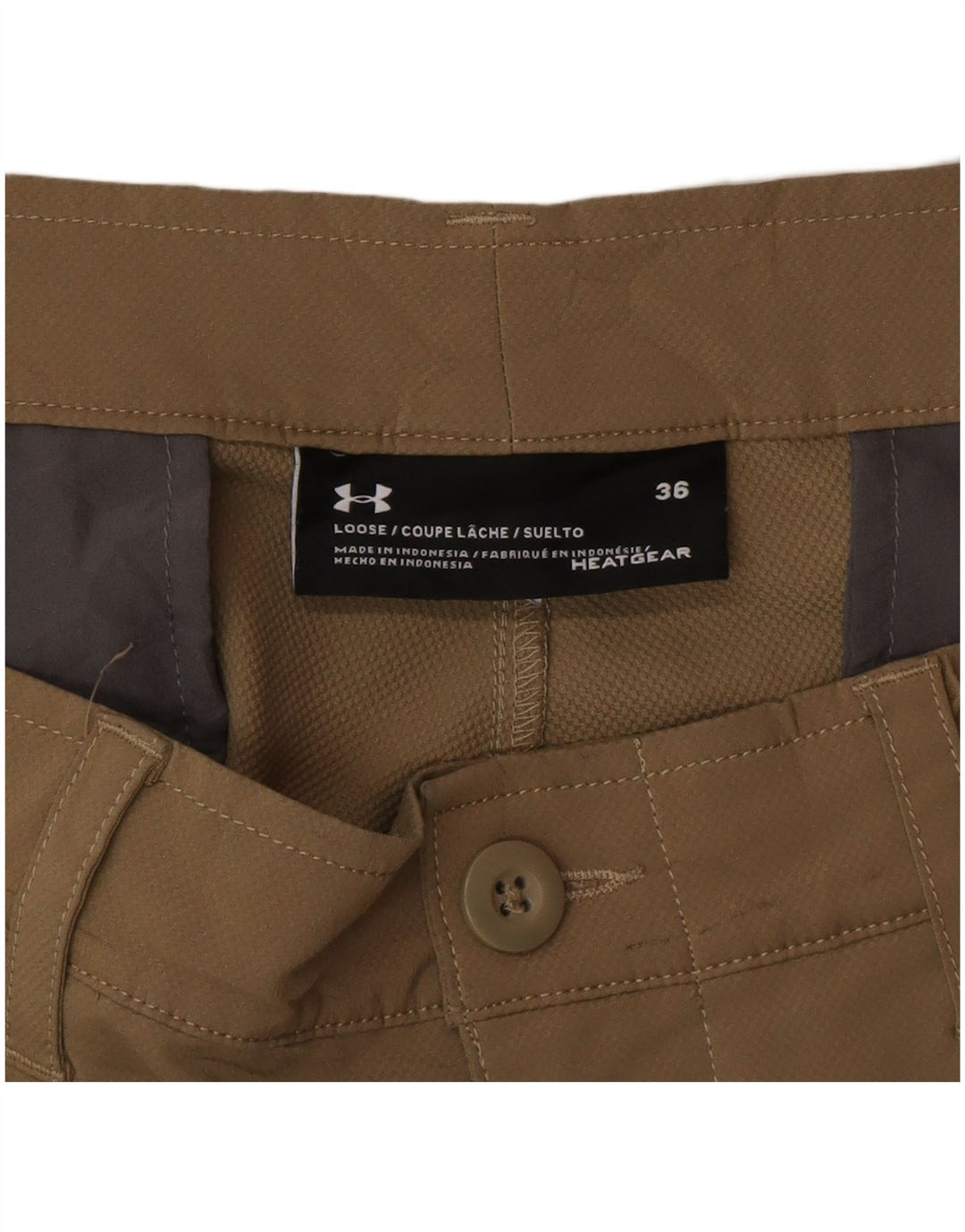 Under Armour Mens Heat Gear Casual Shorts W36 Large  Brown