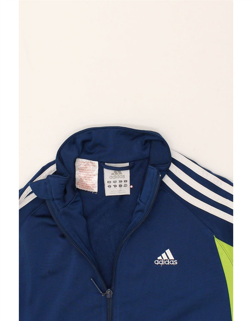 ADIDAS Boys Tracksuit Top Jacket 11-12 Years Navy Blue Colourblock | Vintage Adidas | Thrift | Second-Hand Adidas | Used Clothing | Messina Hembry 