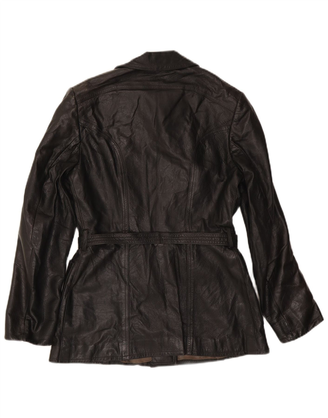 Vintage Womens Leather Jacket UK 10 Small Black