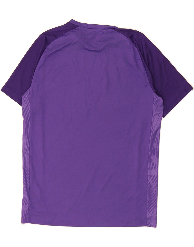 PUMA Boys T-Shirt Top 15-16 Years Purple Colourblock Polyester Vintage Puma and Second-Hand Puma from Messina Hembry 