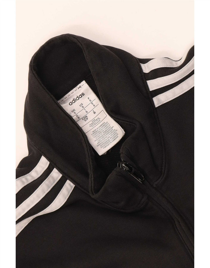 Adidas Mens Tracksuit Top Jacket Small Black Cotton