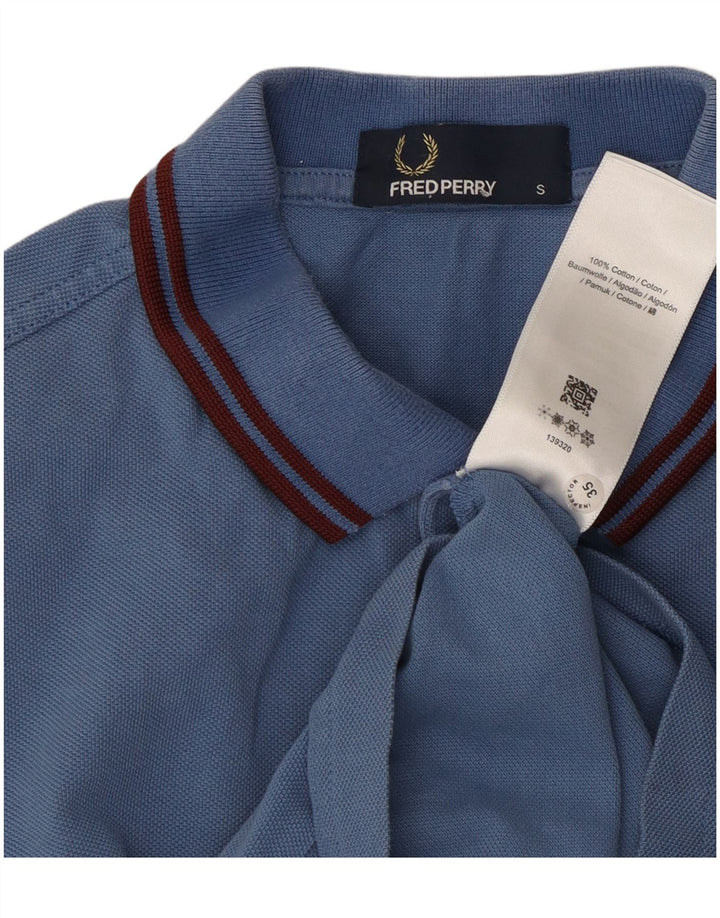 Fred Perry Mens Polo Shirt Small Blue Cotton
