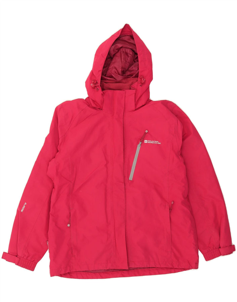 MOUNTAIN WAREHOUSE Mens Hooded Rain Jacket UK 14 Large Red Polyester Vintage Mountain Warehouse and Second-Hand Mountain Warehouse from Messina Hembry 