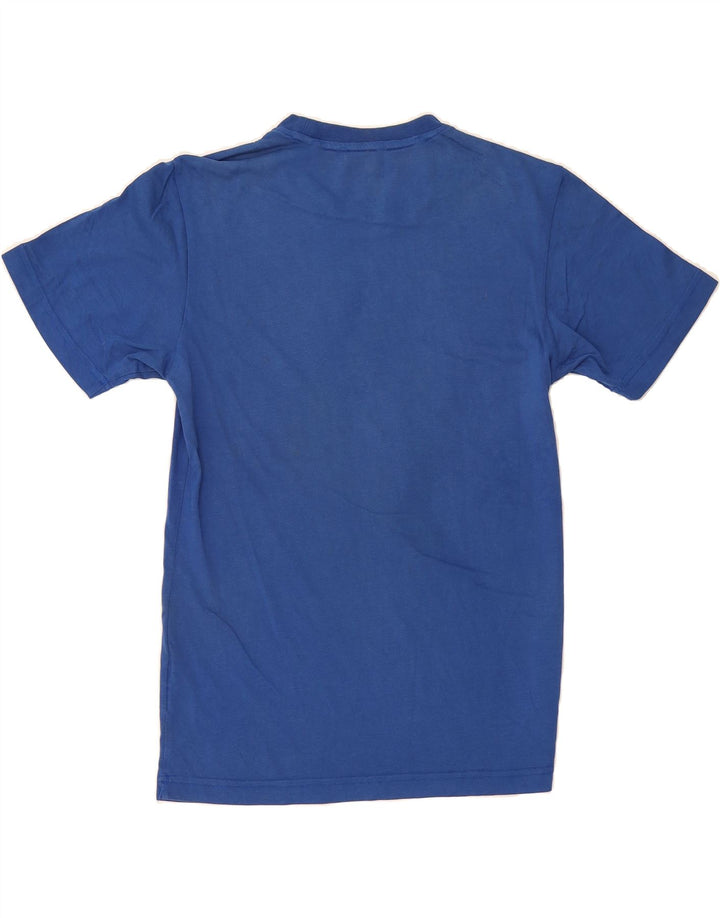 ADIDAS Mens Climalite Graphic T-Shirt Top XS Blue Vintage Adidas and Second-Hand Adidas from Messina Hembry 