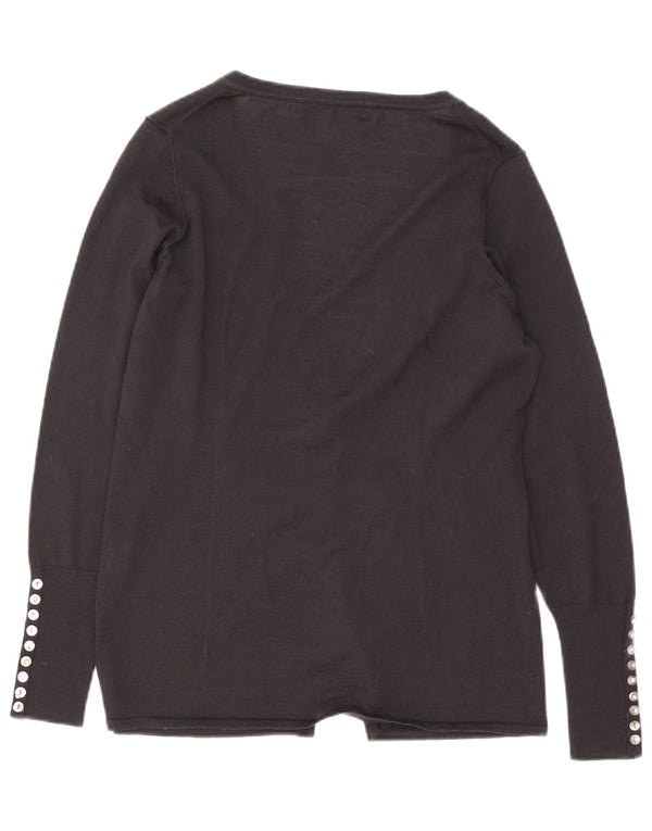 Conte of Florence Womens Regular Fit Cardigan Sweater UK 12 Medium Brown