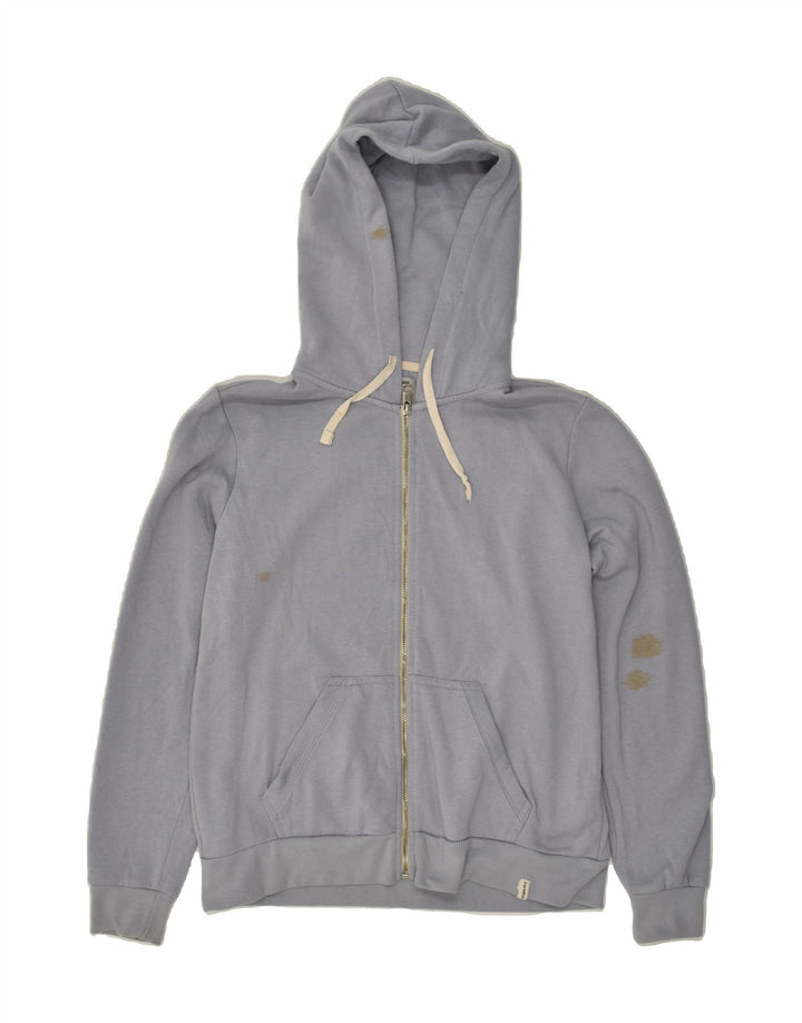 PULL & BEAR Womens Zip Hoodie Sweater UK 10 Small Grey Cotton | Vintage Pull & Bear | Thrift | Second-Hand Pull & Bear | Used Clothing | Messina Hembry 