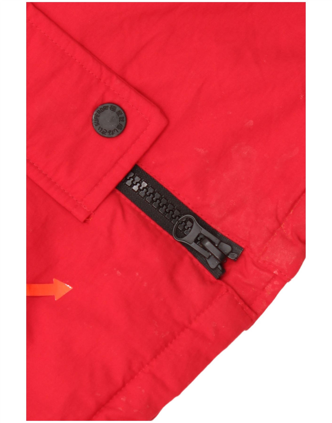 Superdry Womens Hooded Oversized Parka Jacket UK 10 Small Red Nylon
